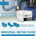 Pool Pump Covers for Outside Units, Swimming Pool Motor Cover for Above Ground Protection, ABS Material - Weatherproof/UV-Resistant Protection/Water Resistant, White