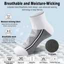 Gonii Mens Athletic Ankle Socks 5-Pairs | Running,Hiking,Sports,Workout,Gym,Golf,Blister Defense,Cushioned,Arch Support,Compression,Comfortable,Quarter (XL)