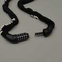 NDakter Bike Lock, 5 Digit Combination Heavy Duty Anti Theft Bicycle Chain Lock, 2.62/3.2/4.27/5/6Ft Long, High Security Resettable, Suitable for Bike, Scooter, Door, Gate, Fence-4/6mm Thick (Black)