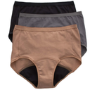 Hanes Women's Comfort, Period. Underwear, Moderate Leaks, Bikini, Boyshort Or Brief, 3-pack, 9/2XL