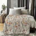 Vintage Floral Blanket - Wildflower Throw Blanket, for Couch & Bed, 50x60 Inches