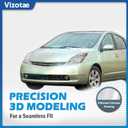 Vizotae Headlights Assembly for 2006-2009 Toyota Prius OEM Halogen Headlamp Replacement, High/Low Beam W/Bulbs, Driver & Passenger Side