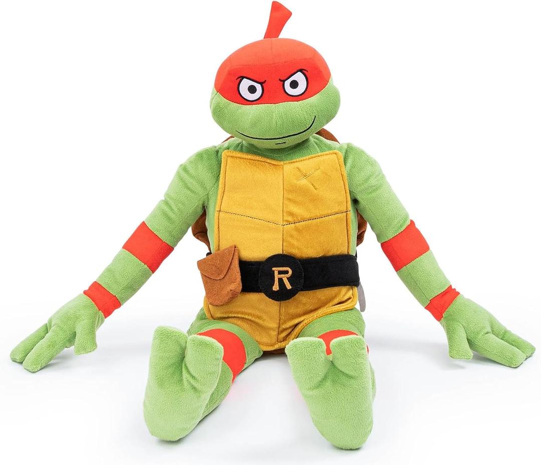 Jay Franco Nickelodeon Teenage Mutant Ninja Turtles Raphael Plush Pillow Buddy - Super Soft Stuffed Character Pillow - Polyester Microfiber, 26 Inches
