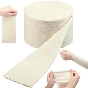 Tondiamo Cotton Tubular Stockinette Gauze Roll Tubular Arm Stocking Elastic Leg Stockinette Tubing Compression Tube Sleeve Bandage for Cast Plaster Comfort Wear Sweat Absorbent (5 Inch X 11 Yard)