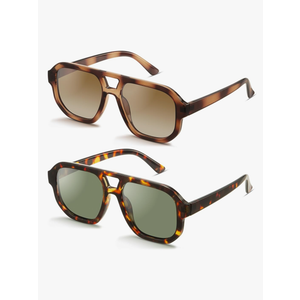 livho Trendy Polarized Square Aviator Sunglasses Women Men Square Eyewear Frame, Retro Sun Glasses for Women Men 2025 Shades