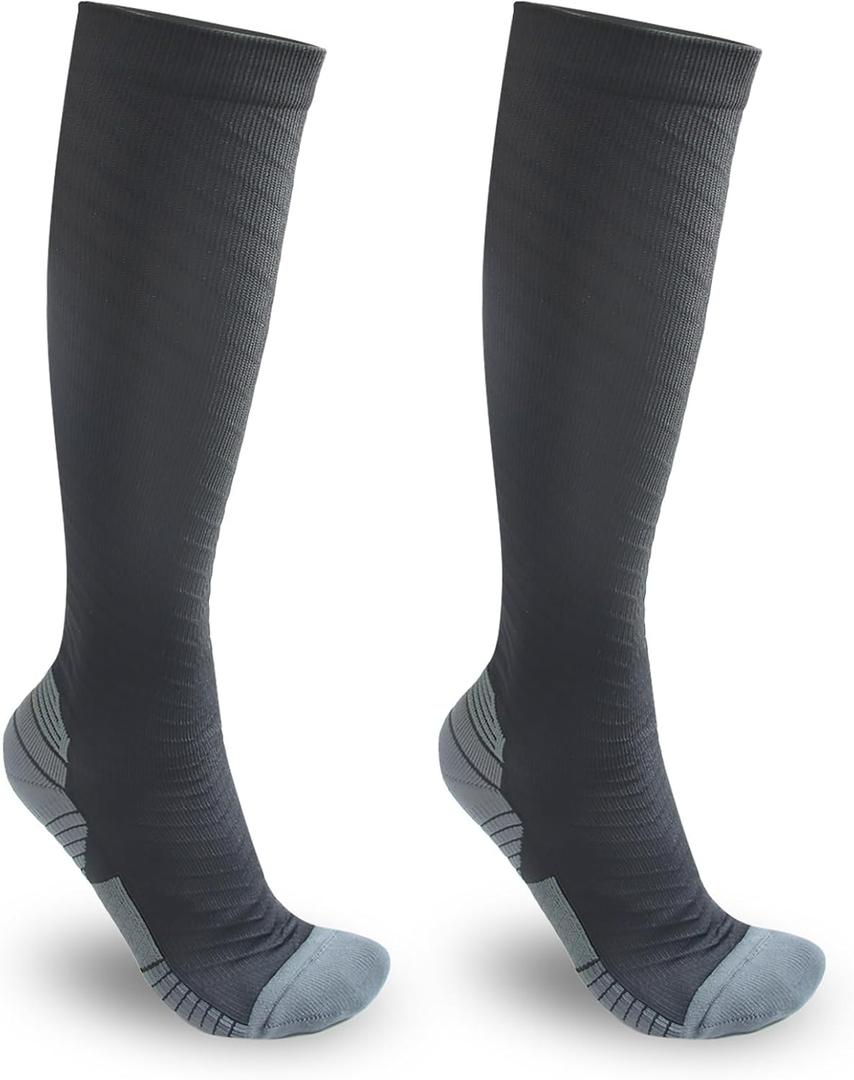 Begrily Compression Socks for Men & Women 20-30mmHg Circulation Knee High Sock for Running Cycling Athletic Training