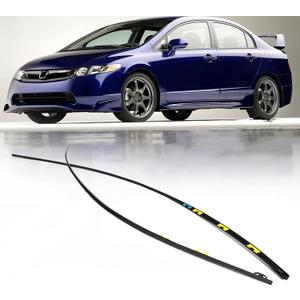 Drip Side Molding for Honda Civic 2006 2007 2008 2009 2010 2011 Windshield Roof Molding Trim Set Replace 73158-SNA-013 73168-SNA-013 (Not Fit for 2 Door Models)