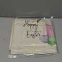 JOJOGOGO Easter Bunny Throw Pillow Covers 18x18 Set of 4 Hello Spring Outdoor Pillow Covers for Farmhouse Easter Rabbit Eggs Home Decor