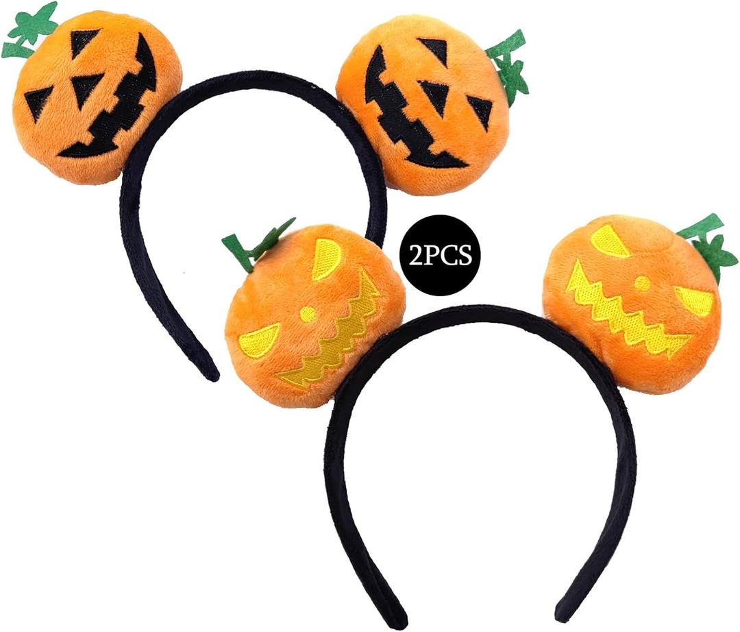 JBin Rich Women Girls Mouse Ears Hairband,Pumpkin Hair Accessories Glitter Halloween Headband