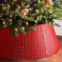Metal Christmas Tree Collar - 28" Christmas Tree Ring Xmas Tree Base Cover Stand, Tree Basket Decorations Gift, Holiday Decor Christmas Decorations Indoor Outdoor