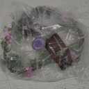 Handmade Pink Flower Crown Girls Hair Wreath Bridal Flower Headband Green leaf Headpiece Floral Hair Accessories for Weeding Birthday Party Cosplay