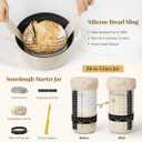 Sourdough Starter Kit, Banneton Bread Proofing Baskets Set, Sourdough Bread Baking Supplies Making Tools with Dough Scraper, Whisk, Bread Lame, Recipe