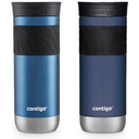 Contigo SNAPSEAL Insulated Stainless Steel Travel Mug with Grip 20oz. Blue Corn Transparent Satin & Midnight Berry