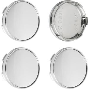 2.2Inch 56MM Wheel Center Caps, Pack of 4 (Chrome, Outer 56MM, Inner 53MM, Easy DIY Installation)