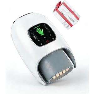 FadFun Hand Massager with Heat and Compression,Hand Massage for Hot and Cold Therapy Relief, Wrist Massager for Arthritis and Carpal Tunnel Relief,6 Modes and 6 Intensity Levels,Gifts for Mom Dad