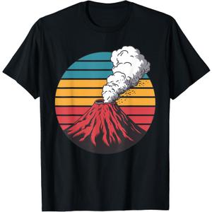 Cool Volcano Art For Men Women Kids Geology Volcano Lover T-Shirt, M