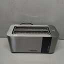 Mueller UltraToast Full Stainless Steel Toaster 4 Slice, Long Extra-Wide Slots for Bagels and Waffles, 6 Browning Levels, LED Display, Cancel/Defrost/Reheat Functions & Removable Tray, Kitchen Gadgets