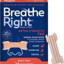 Breathe Right Nasal Strips, Extra Strength Tan Nose Strips, Drug-Free Nasal Congestion Relief for Better Breathing, Help Relieve Snoring, Caused by Colds & Allergies, Deviated Septum, 26ct