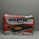 Gourmia 3-in-1 Indoor Grill & Griddle Electric Combo Dual Independent Cooking Zones, Reversible Nonstick Ceramic Plates, XL Cooking Surface, 250400F Adjustable Temp, Dishwasher Safe