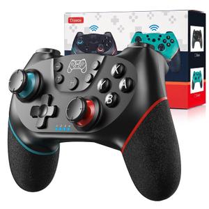 Diswoe Upgraded Wireless Controller for Switch 1/Lite/OLED/Switch 2 Pro Controller for Switch PC Hall Joystick Gamepad Supports Wake up, Gyro Axis, Turbo, Dual Vibration and Screenshot Function (Black)