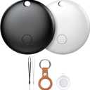 Air Tracker Tags-2 Pack, Smart Trackers, Item Locator Tags Works with Apple Find My | iOS Only | 2 Different Cases | Replaceable Battery | Water-Resistant | Item Finder for Key, Luggage, Backpack,Bike