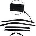 AUTOCLOVER Tape-On Rain Guards Window Visors 6 Pcs Set for Toyota Rav4 2019 2020 2021 2022 2023 2024 2025 / Window Deflectors, Out-Channel Vent Shades (Smoked)