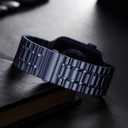 Bestig Compatible with Apple Watch Bands for Men Women 49mm 46mm 45mm 44mm 42mm(Series 3 2 1), Stainless Steel Metal Business Wristband Strap for iWatch Ultra Series 11 10 9 8 7 6 SE 5 4, Blue (Matte Blue/Polished Blue(No Case))