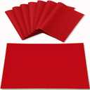 Cloth Red Placemats Set of 8, Linen Type Fabric Placemats Machine Washable Heat Resistant Placemats Polyester Place Mats for Halloween, Thanksgiving, Christmas and Valentine Dining Table (Red)