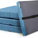 4PCS Linen Soft Foam Seat Cushion | 15x14x2 Inches Bar Stool Cushions Square | Thickened Recliner Cushion | Chair Cushion with Removable Cover (Indigo Blue)