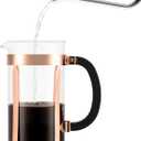 Bodum 34oz Chambord French Press Coffee Maker, High-Heat Borosilicate Glass, Stainless Steel, Copper Made in Portugal