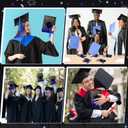 4 x 24 Pack Graduation Congratulation Cards with Grad Cap Pop up Appreciation Cards Gold Print Congratulation Motivational Graduation Gift for College High School Grad Party Supplies(Black,Blue)