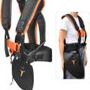 String Trimmer Full Harness 4119 710 9001 for Stihl Trimmer Shoulder Harness Brushcutter Trimmer Harness Padded Shoulders Weed Eater Shoulder Strap Harness Weed Eater Harness Double Shoulder Strap