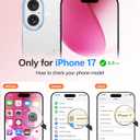 FNTCASE for iPhone 17 Case: [Compatible with Magsafe] Translucent Matte Cases with [Full Camera Protection] [Screen Protector] Military Grade Shockproof Protective Phone Cover - Hot Pink