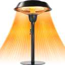 Star Patio Outdoor Heater, Electric Tabletop Heaters Tip-Over Protection, IP44 Waterproof, 1500W Infrared Patio Heater, Hammered Bronze Finished