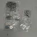 1/4-20 x 1 Hex Head Screw Bolt, Nuts, Flat & Lock Washers, 20Pcs 18-8 (304) Stainless Steel, Fully Threaded, by SG TZH (Silver)