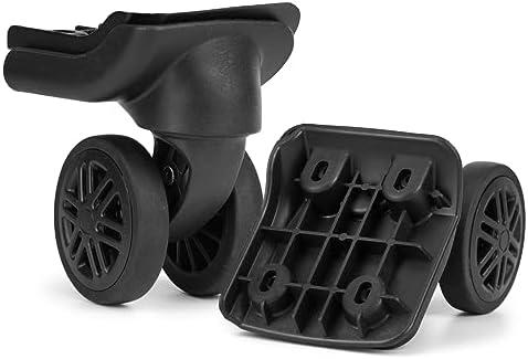 Zoofen Suitcase Wheels Swivel Casters Luggage Wheels Replacement with 4 Screw Holes (W044-B,2 pcs)
