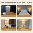 G-SAFAVA 20.25'' Ceramic Table Lamps Set of 2 Small Farmhouse Bedside lamp Creamy White Modern Nightstand End Table Lamps for Living Room Bedroom Study Office