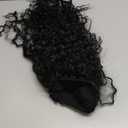 Meepo 24 Inch Curly Ponytail Extensions Synthetic Deep Wave Drawstring Ponytail For Black Women Human Hair Feeling With Clip In Thick Ponytail Hair Natural Black Hairpiece(1b#,160g) (24inch, 1b#)