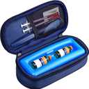 Cruxer Insulin Vial Cooler Travel Case,Diabetes Carrying Insulated Bag for Supplies Keep Medicine Cool,Diabetic Small Bottle Protector Kit for Storage,Portable Mini Pack with Protective Ice Brick
