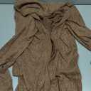Bosmeer Women's Open Front Long Sleeve Cardigan Sweaters Business Casual Lightweight Outerwear Coats Fall Fashion Clothes (Brown, XXL)