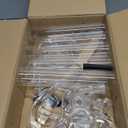 Acrylic Candelabra Centerpieces for Tables, 37.4in Tall 6 Arm Acrylic Candle Holder for Taper LED Candles, Clear Candlestick Holder for Wedding Centerpiece Decor Party Event Reception Decoration