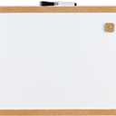 U Brands Magnetic Dry Erase Board, 20"x16", White Pin-It Frame, Includes Marker and Magnet