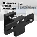 Cup Holder RadioMount - Clamping Mount, Drinks Cup Holder Mount CB Radio Mounting Brackets, GPS Vehicle Mounts Fit for CB Pro Satellite Radio & All Universal 2 Hole fit AMPS Pattern mounting Device