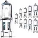 Vinaco G9 Bulb, 10 Pack G9 Halogen Bulb 60 Watt, High Output 720LM JD G9 120V 60W G9 Light Bulb Dimmable Long Lasting Lifespan, CRI100 & 2800K Warm White, G9/bi-pin Light Bulbs for Chandelier Lights
