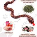 CiyvoLyeen Snake Catnip Toys Kitten Supplies Interactive Catnip Toys for Indoor Cats Snakes Cat Toy Novelty Gift for Cat Lovers Dental Health Chew Catnip Toy for Cats Set of 3