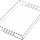 HIIMIEI Acrylic Tray, 10x15 Inches Clear Tray, Acrylic Serving Tray with Handles for Ottoman, Coffee, Appetizer, Breakfast, Bathroom (Clear)