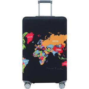 Travelkin Luggage Covers For Suitcase Tsa Approved,Suitcase Cover Protector Fit 18-32 Inch Luggage (Map, M)