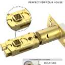 Asidrama 4 Pack Privacy Gold Door Handles, Door Lever with Door Knobs Indoor for Bedroom or Bathroom, Heavy Duty Brushed Gold Door Handles Interior with Locks for Left Right Sided Doors
