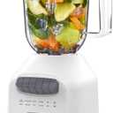 BLACK+DECKER 750W Ice Crushing Blender, 56oz PerfectPour Jar, 6-Tip Stainless Steel Blade, 8 Speeds + Pulse, White (56 oz)