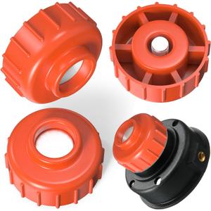 3 Pack Spool Retainer Bump Knobs Trimmer Replacement Parts Trimmer Thread Head Bump Knobs (Red,Left)